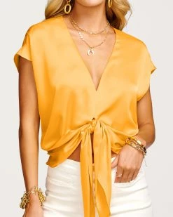 Ramy Brook All New Arrivals Hazel Front Tie Top