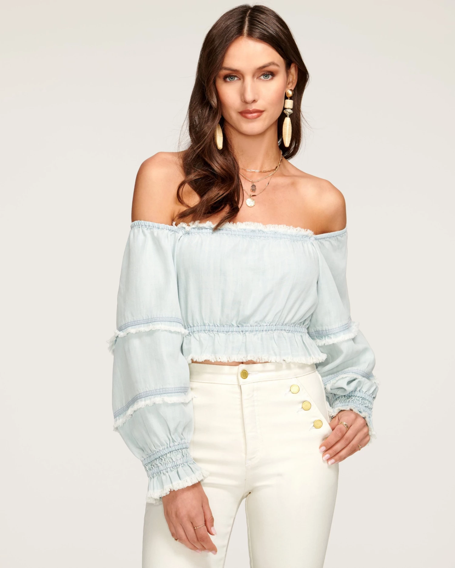 Ramy Brook Charli Off-The-Shoulder Crop Top All New Arrivals 3 Ramy Brook Charli Off-The-Shoulder Crop Top All New Arrivals