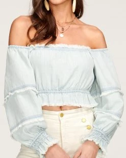 Ramy Brook Charli Off-The-Shoulder Crop Top All New Arrivals