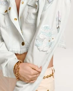 Ramy Brook Scheana Cropped Chambray Jacket