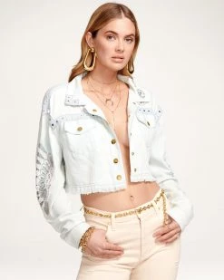 Ramy Brook Scheana Cropped Chambray Jacket