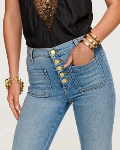 Ramy Brook All New Arrivals Cindy High-Rise Flare Jean