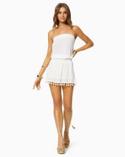 Ramy Brook Stevie Smocked Mini Skirt