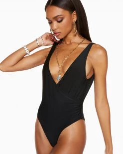 Ramy Brook Soren V-Neck One Piece Swimsuit Shop All