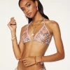Ramy Brook Embellished Printed Lilo Triangle Bikini Top Swim