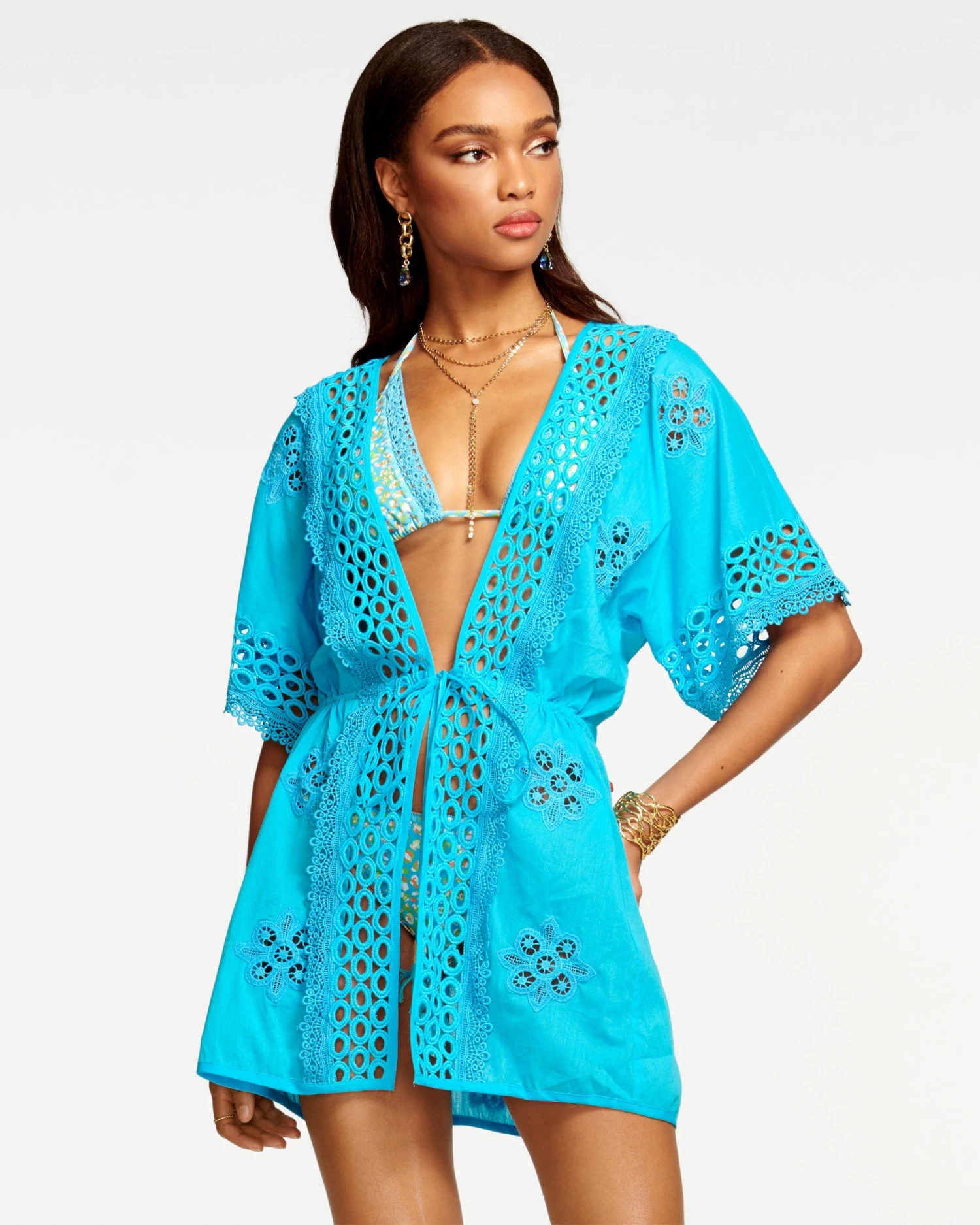 Ramy Brook Delphine Crochet Coverup Mini Dress Shop All 3 Ramy Brook Delphine Crochet Coverup Mini Dress Shop All