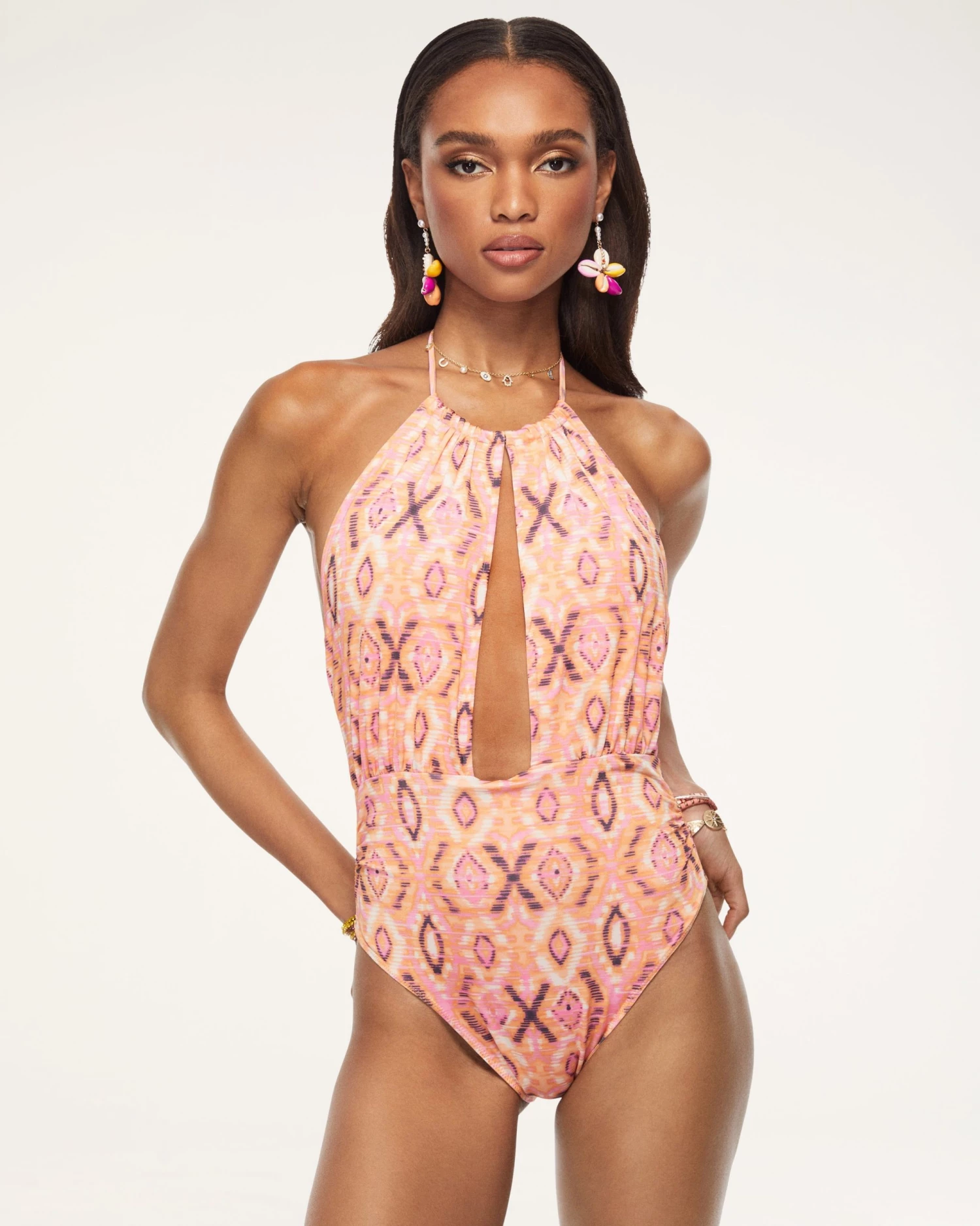 Ramy Brook Printed Annka Halter One Piece Swimsuit 3 Ramy Brook Printed Annka Halter One Piece Swimsuit