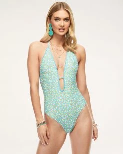 Ramy Brook Printed Sonoma V-Neck One Piece Swimsuit