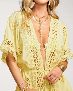 Ramy Brook Delphine Crochet Coverup Mini Dress