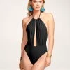 Ramy Brook New Swim Annka Halter One Piece Swimsuit